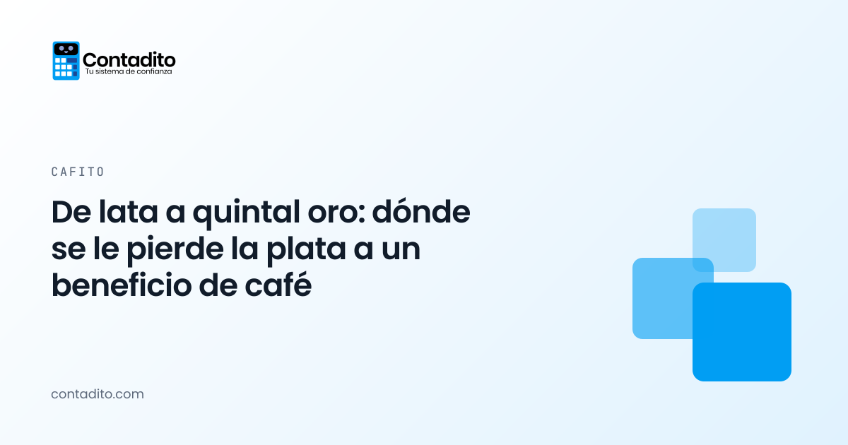 De lata a quintal oro: dónde se le pierde la plata a un beneficio de café